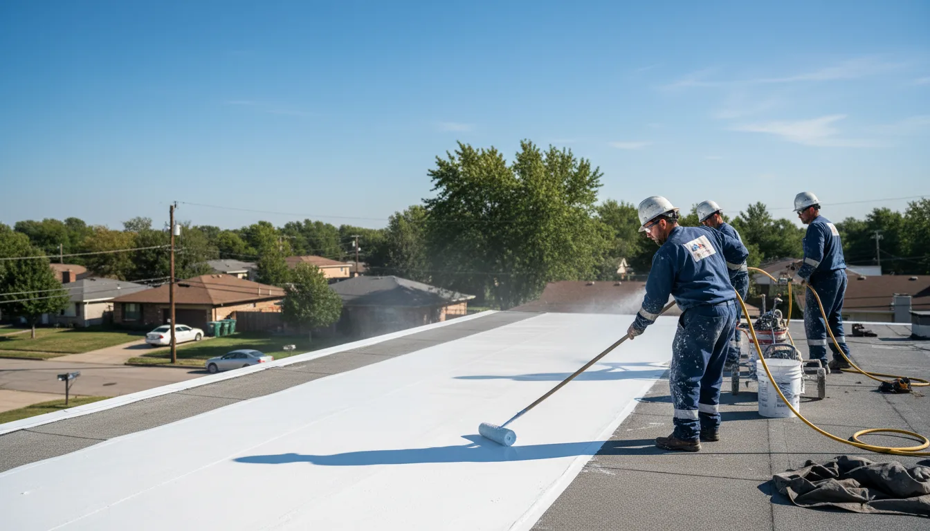 Commercial roof coating in Homer, IL near me